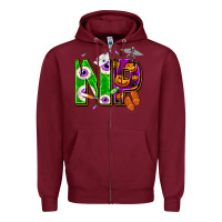 Burgundy halloween np nurse practitioner Zipper Hoodie - NancyCooperArtShop