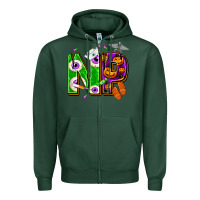 Sports Green halloween np nurse practitioner Zipper Hoodie - NancyCooperArtShop