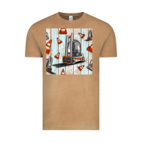 Vintage Camel forklift seamless pattern Vintage Tee - BundleAndBundleShop