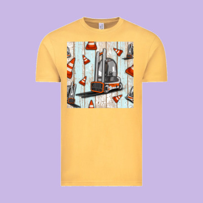 Forklift Seamless Pattern Vintage Tee Designed By Bundleandbundleshop