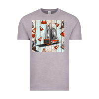 Vintage Zinc forklift seamless pattern Vintage Tee - BundleAndBundleShop