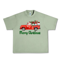 Oil Green merry christmas truck gnomes Urban Heavy Tee - AdoDesignShop