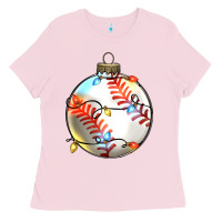 Bubblegum Pink christmas baseball Ladies Tee - Zillion Design Studio
