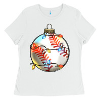 White christmas baseball Ladies Tee - Zillion Design Studio