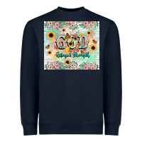 Navy god is my refugee and strength Heavyweight Sweatshirt - NancyCooperArtShop