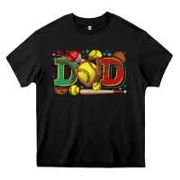 Black dad softball Heavy Core Tee - Zillion Design Studio