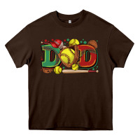 Chocolate Brown dad softball Heavy Core Tee - Zillion Design Studio