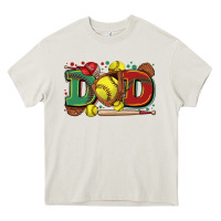 Cream dad softball Heavy Core Tee - Zillion Design Studio