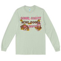 Matcha drink coffee read books be happy Long Sleeve Tee - MaliasSmallBusiness