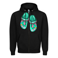 Black nurse crocs Zipper Hoodie - MaliasSmallBusiness