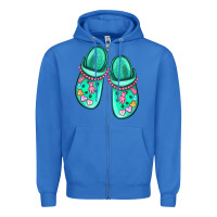 True Royal nurse crocs Zipper Hoodie - MaliasSmallBusiness