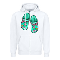 White nurse crocs Zipper Hoodie - MaliasSmallBusiness