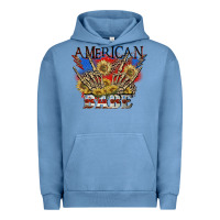 Pigment Pebble Blue American babe 4th of july Urban Hoodie - CowGirlArtShop