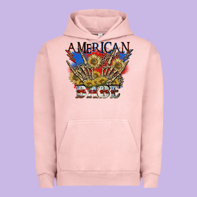 American Babe 4th Of July Urban Hoodie Designed By Cowgirlartshop