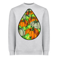 Heather Grey Fall Teardrop Heavyweight Sweatshirt - LillyAllenDesigns