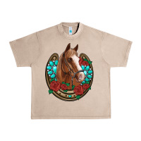 French Oak western horseshoe horse roses gemstone Urban Heavy Tee - Artiststas