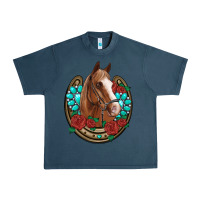 Midnight Navy western horseshoe horse roses gemstone Urban Heavy Tee - Artiststas