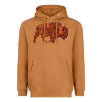 Meerkat Bison Silhouette Red Skull Heavyweight Hoodie - Bettercallsaul