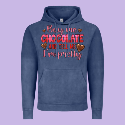Buy Me Chocolate And Tell Me I'm Pretty Vintage Hoodie Designed By Jahusdesignshop