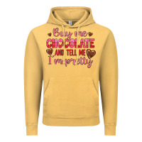 Vintage Mustard buy me chocolate and tell me i'm pretty Vintage Hoodie - JahusDesignShop