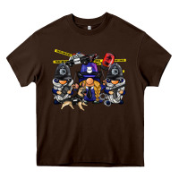 Chocolate Brown police gnome Heavy Core Tee - BarkalooDesign