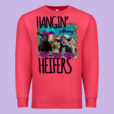 Hangin With My Heifers Premium Sweatshirt Designed By Bettercallsaul