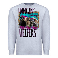 Heather Grey Hangin With My Heifers Premium Sweatshirt - Bettercallsaul