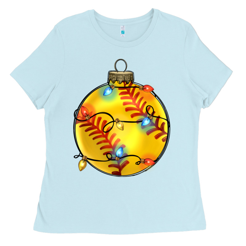 Christmas Softball Ladies Tee by Zillion Design Studio | Teevron