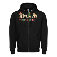 Black furry and bright Zipper Hoodie - MaliasSmallBusiness