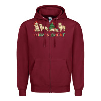 Burgundy furry and bright Zipper Hoodie - MaliasSmallBusiness