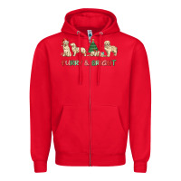 Red furry and bright Zipper Hoodie - MaliasSmallBusiness