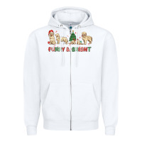 White furry and bright Zipper Hoodie - MaliasSmallBusiness