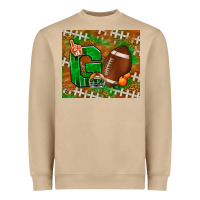Mushroom go american football leopard Heavyweight Sweatshirt - NancyCooperArtShop