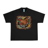 Black western horse horseshoe roses sunflowers serape leopard Urban Heavy Tee - Artiststas