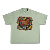 Oil Green western horse horseshoe roses sunflowers serape leopard Urban Heavy Tee - Artiststas