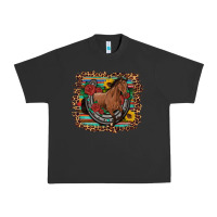 Pigment Black western horse horseshoe roses sunflowers serape leopard Urban Heavy Tee - Artiststas