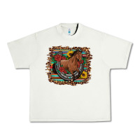 Pistachio western horse horseshoe roses sunflowers serape leopard Urban Heavy Tee - Artiststas
