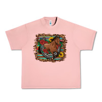 Salmon western horse horseshoe roses sunflowers serape leopard Urban Heavy Tee - Artiststas