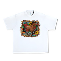 White western horse horseshoe roses sunflowers serape leopard Urban Heavy Tee - Artiststas