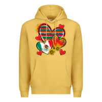 Antique Gold Mexican Hearts Premium Hoodie - texasbilliewilder
