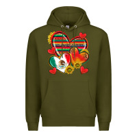 Army Green Mexican Hearts Premium Hoodie - texasbilliewilder