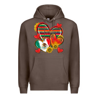 Coffee Mexican Hearts Premium Hoodie - texasbilliewilder