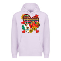 Lilac Mexican Hearts Premium Hoodie - texasbilliewilder
