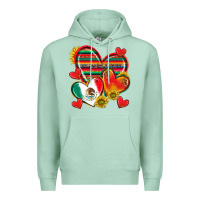Seafoam Mexican Hearts Premium Hoodie - texasbilliewilder