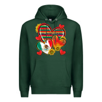Sports Green Mexican Hearts Premium Hoodie - texasbilliewilder