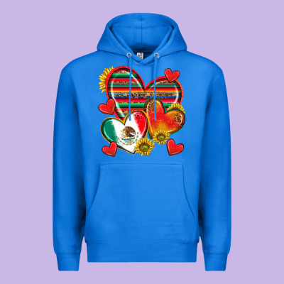 Mexican Hearts Premium Hoodie Designed By Texasbilliewilder