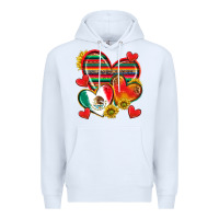 White Mexican Hearts Premium Hoodie - texasbilliewilder