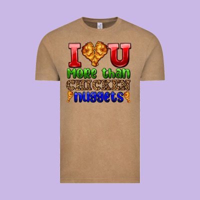 I Love You More Than Chicken Nuggets Vintage Tee Designed By Adodesignshop