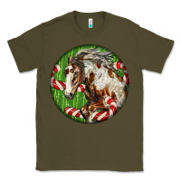 Army Green Horse Christmas Classic Tee - LillyAllenDesigns