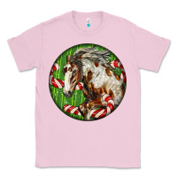 Bubblegum Pink Horse Christmas Classic Tee - LillyAllenDesigns